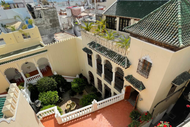 An aerial view of the Tangier Legation