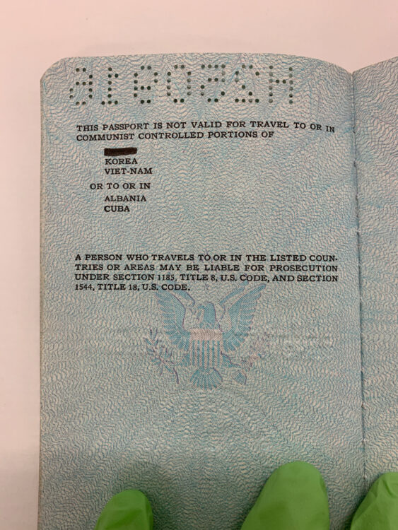 Connie Sweeris S U S Passport The National Museum Of American Diplomacy