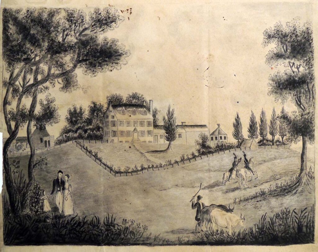 drawing of George Morgan’s Prospect Farm