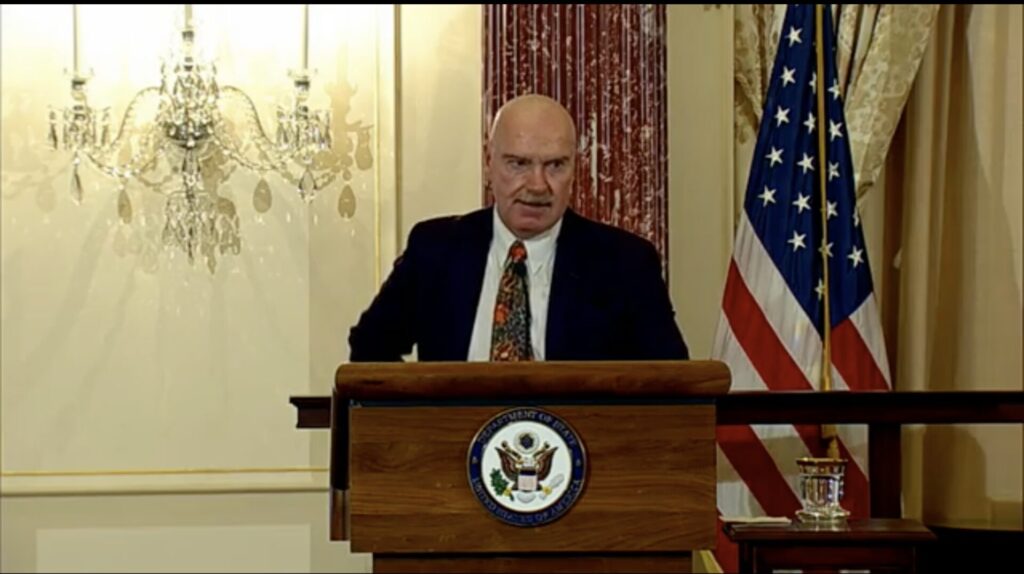 David Buss, the first president of glifaa at glifaa’s  20th anniversary event at the Department of State.