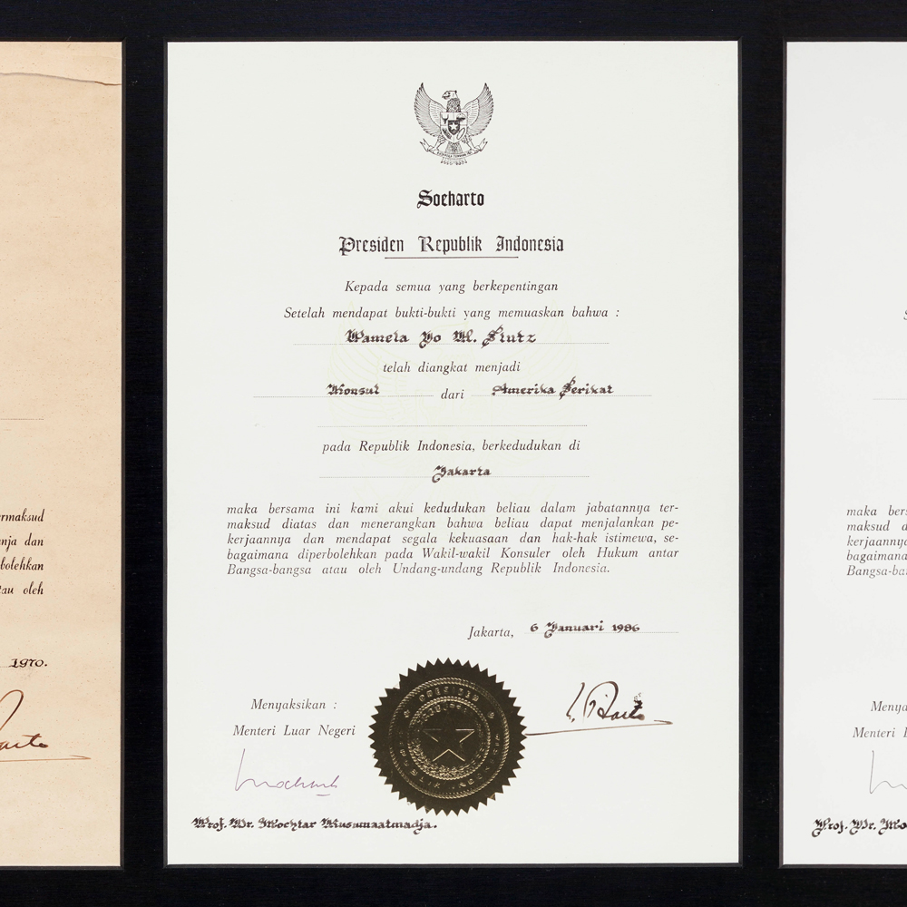 Framed Exequaturs - The National Museum of American Diplomacy