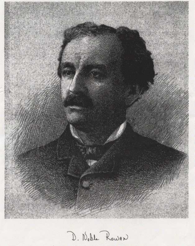 Illustrated portrait of David Noble Rowan.