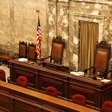 Chairs in a congressional hall