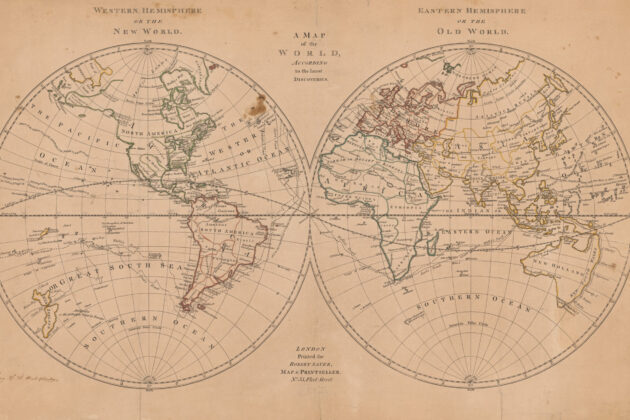 A 1776 map of the world