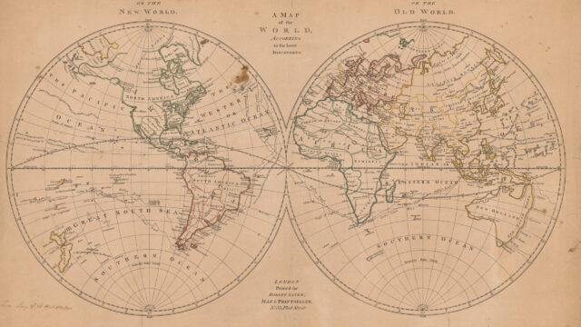 A 1776 map of the world