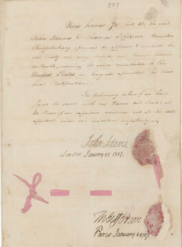 A 1700s treaty document