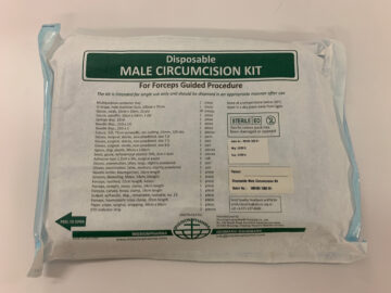 A sealed rectangular package with detailed labeling.