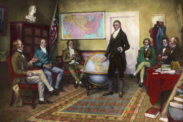 birth of the monroe doctrine painting