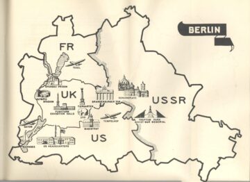 Pull-out map contained in the booklet: “A Survey of Berlin, Office of the High Commissioner For Germany.” Gift of Chester E. Beaman