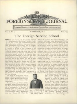 front page of the american foreign service journal