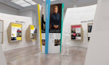 rendering of diplomacy is our mission exhibit