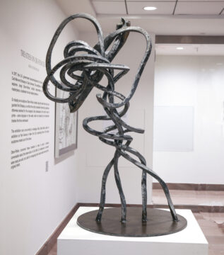 a steel sculpture