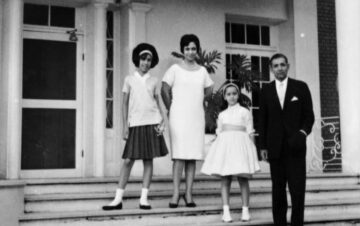 telles and family in front of embassy