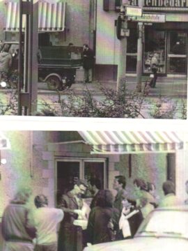 Zu Überwachungszwecken gemachte Fotos; die Personen darauf wissen offensichtlich nicht, dass sie fotografiert werden