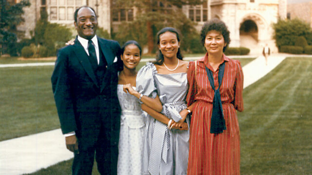 Ambassador Perkins posing with family