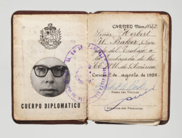 Herbert Baker's Diplomatic Corps ID Card