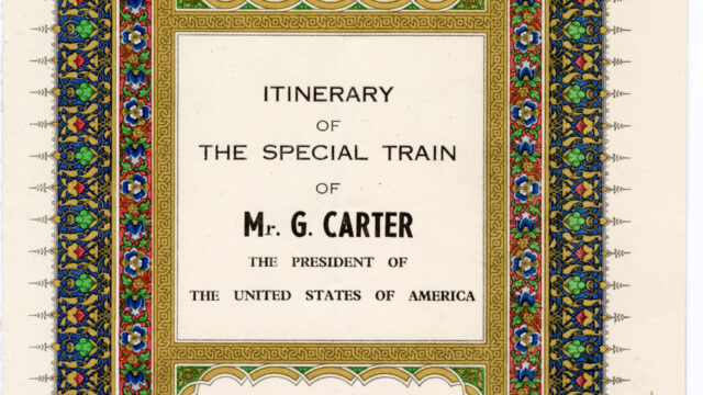 Travel Itinerary for President Carter