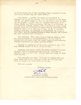 Howland to Lee letter OCtober 1954 Page 2