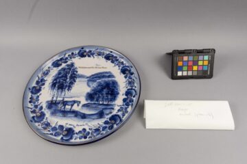 Porcelain plate gifted to Madeline Albright by Russian Foreign Minister Ivan Iyanov.