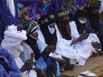 A group of Tuareg singers in Timbuktu
