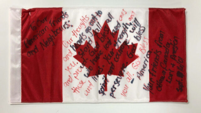 Inscribed Canadian Flag