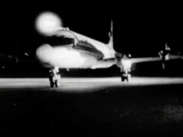 A plane landing